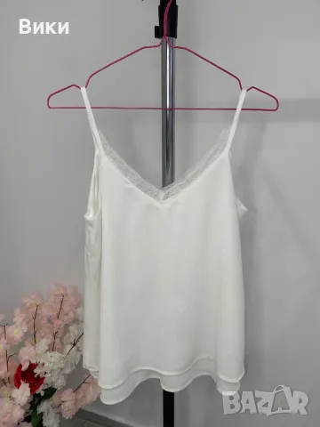 Бял потник с дантела, универсален размер, снимка 4 - Потници - 50085999