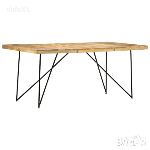 vidaXL Трапезна маса, 180x90x76 cм, мангово дърво масив, снимка 9 - Маси - 56146480