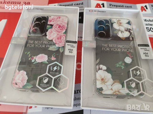 Samsung Galaxy A34,Samsung Galaxy A54 , Galaxy A14 луксозен прозрачен силикон с цветя, снимка 3 - Калъфи, кейсове - 42134280