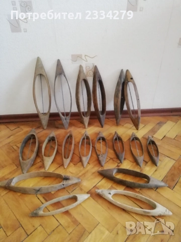 Стари предмети части от дървен стан за тъкане на ръка и уред за продерии. , снимка 5 - Антикварни и старинни предмети - 52388806