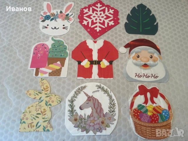 Колекция от 100 бр. кръгли и с различни форми салфетки, снимка 7 - Други ценни предмети - 52452187