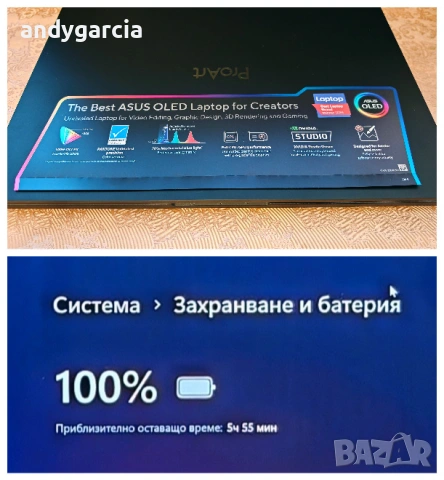4K Ultra HD OLED/Intel Core i7-11800H/NVidia RTX 3060 6GB/16GB RAM/512GB SSD/ASUS ProArt Studio, снимка 10 - Лаптопи за работа - 53657748