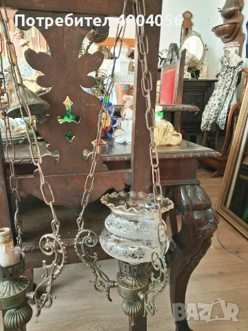 Старинен полилей, снимка 2 - Антикварни и старинни предмети - 56090999
