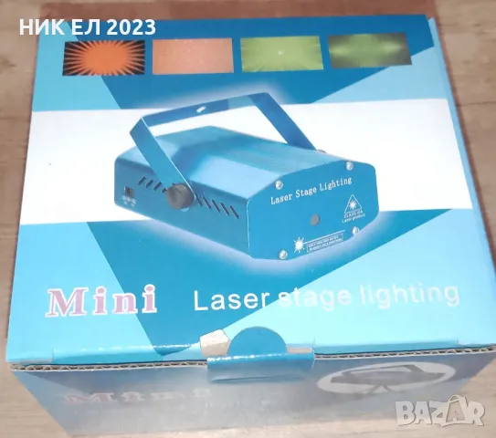 Мини дискотечен лазер с ефектни светлини на фигури и точки, снимка 2 - Друга електроника - 47960999