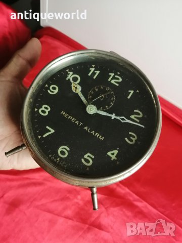 Рядък Стар Голям Английски Часовник , Будилник Foreign, снимка 7 - Антикварни и старинни предмети - 41594719