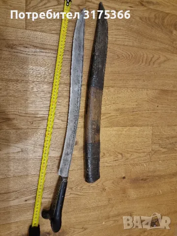 Автентичен възрожденски Габровски нож изработен от  Донко Анчев Нова махала  1876 година каракулак, снимка 6 - Ножове - 50405652