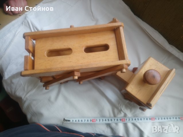Дървена играчка камион Fagus автовоз, снимка 8 - Образователни игри - 35715645
