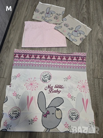 Голям ЛОТ от 4 комплекта за легло за матрак - 60/120 + 2бр чаршафа с ластик + подарък - бяла калъфка, снимка 5 - Спално бельо и завивки - 53266217