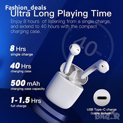 Нови Безжични слушалки Спортни с кутия за зареждане Earbuds за музика, снимка 3 - Bluetooth слушалки - 40248129