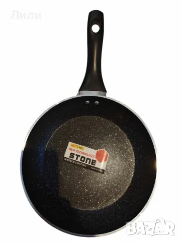 Тиган с незалепващо мраморно покритие, различни размери - 22, 24, 26, 28см, снимка 6 - Съдове за готвене - 48458162