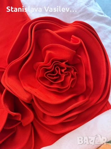 Червена бандажна рокля S размер, снимка 5 - Рокли - 53770554