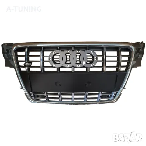 Решетка за Ауди Audi A4-S4 б8 b8 2009 2010 2011 черна хром, снимка 1