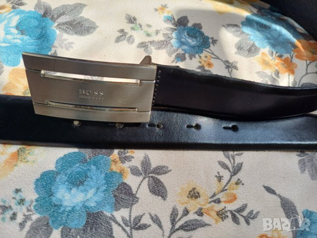 Черен колан Hugo Boss  естествена кожа , снимка 2 - Колани - 42290562