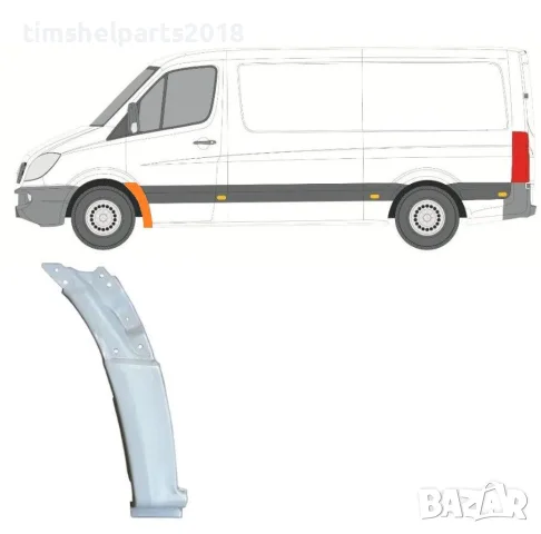 Предна вежда панел за калник Mercedes Sprinter 906 VW CRAFTER след 2006 - Лява