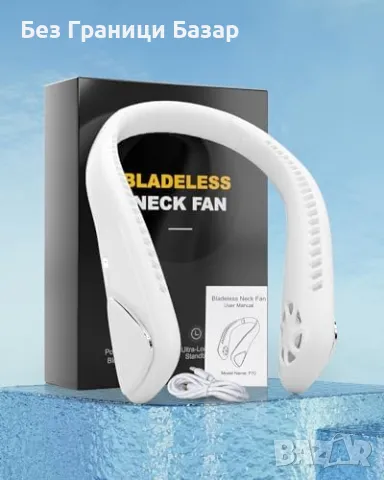 Нов Преносим безшумен вентилатор за врат, USB-C, 6000mAh, 3 скорости, снимка 8 - Друга електроника - 47421806