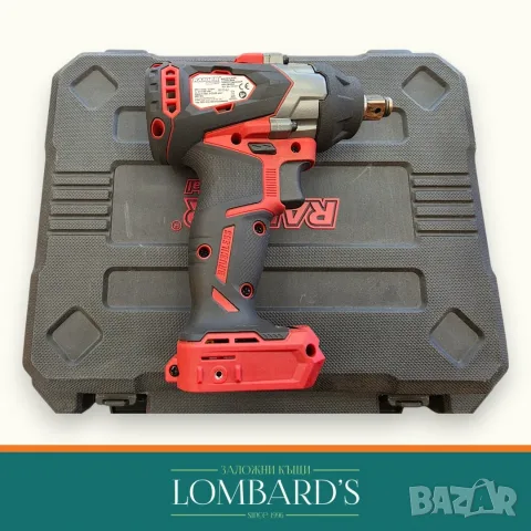 Гайковерт 1/2 Raider Brushless Cordless RDI-IBW04 480nm 0-3200bpm 20V 4Ah Li-ion, N: 537921, снимка 2 - Винтоверти - 56101362