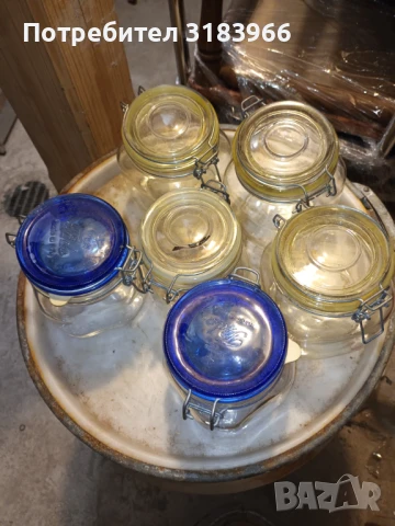 дебелостенни големи италиански буркани с капак 6 броя, снимка 4 - Други стоки за дома - 51240964