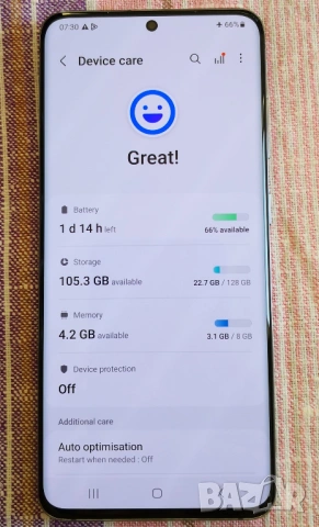 Андроид телефон Samsung Galaxy S20, 128 GB, 8 GB RAM, Android 13, Смартфон, снимка 2 - Samsung - 53841730