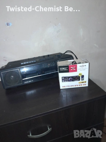 Hitachi TRK-W350E касетофо boom box & Домашен усилвател UKC AK-699D