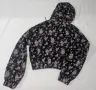Дамски къс суичър с качулка и цветен принт (Crop hoodie), снимка 3