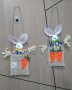 Великденски заек в канапена торба, снимка 1 - Декорация за дома - 36003815