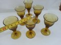 Ретро стъклени чашки цветно стъкло, снимка 2