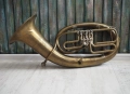 Винтидж месингов хеликон с роторни клапани – античен оркестров духов инструмент, снимка 4