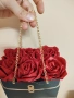 Търсиш нещо различно и нежно? 🌹 Сатенени рози в чантичка – стилен аксесоар и романтичен подарък., снимка 2