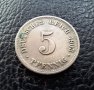 Стара монета 5 пфенига 1903 г. буква D -  Германия - рядка, хит цена !, снимка 2