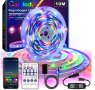 RGBIC LED 10 метра лента, Bluetooth управление, Вграден микрофон, rainbow дъга ефект, снимка 1 - Лед осветление - 39302103