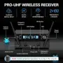 Безжични микрофони TONOR TW550 с приемник, 2 × 100 UHF канала, обхват около 80 м, снимка 6
