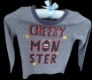 Блузка с дълъг ръкав за момченце на 12-18 месеца"Cheeky monster",Англия/нова, снимка 2