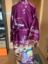 Дамски копринен халат тип кимоно в цвят purple, снимка 7