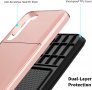  Нов Удароустойчив калъф за телефон с джоб за карти Samsung S22+ Самсунг, снимка 2