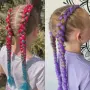 💜Детски Боксьорски Плитки 💜 Екстеншъни Ариел Къдрици Бохо Плитки Африкански Сенегалски Туистъри , снимка 2
