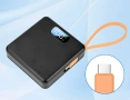 DPLUS 10000mAh Външна Батерия Power Bank Вграден Кабел Type C Дисплей, снимка 10