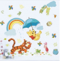 Мечо Пух Тигър Прасчо дъга чадър самозалепващ стикер лепенка за детска стая стена