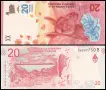 ⭐ Аржентина 2017 20 песос UNC нова ⭐, снимка 1