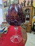 Уникална огромна френска  чаша  цветен кристал , снимка 2