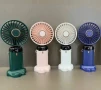 Преносим вентилатор, Мини, USB дигитален дисплей, Акумулаторен с 5 спирални перки, 5 скорости, снимка 1