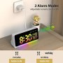 Нов Голям цифров часовник RGB цветен будилник Дом Спалня, снимка 7