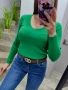 Зелен дамски пуловер, снимка 3