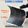 Големи Гъвкави соларни панели 125/250W 12V 18 22V с контролери щипки къмпинг, снимка 2