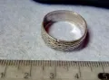 СТИЛНО РЕТРО ОРНАМЕНТИРАН АНГЛИЙСКИ СРЕБЪРЕН ПРЪСТЕН ХАЛКА СРЕБРО 925 МАЙСТОРСКА АРТ ИЗРАБОТКА 50071, снимка 4