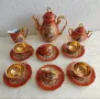 Комплект за кафе от 15 части Баварски порцелан 24 карата злато, снимка 1