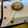 Бяла нежна покривка за маса с бродирани, снимка 1