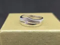 Пръстен бяло злато 750, диамант брилянт 0.10кт. Размер 17мм., снимка 11