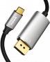 Inateck USB C to DisplayPort Cable 4K 60Hz, позлатени конектори, 2 метра, снимка 1 - Кабели и адаптери - 36040029