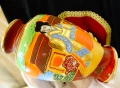Ваза Satsuma,японски костен порцелан,злато. , снимка 7