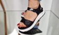 Nike Дамски Черни Сандали С Бяла Подметка Найк от 36 до 41 номер Код P738, снимка 4